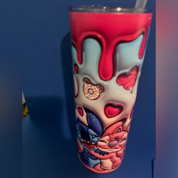Other - Stitch and Angel Tumbler with straw